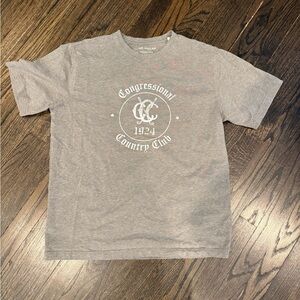 Peter Millar Congressional Country Club grey tee Size M.  New